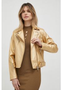 Guess ramoneska damska kolor złoty przejściowa. Okazja: na co dzień. Kolor: złoty. Styl: casual, klasyczny #2