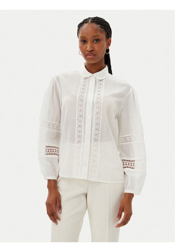 Gaudi Koszula 511FD45028 Écru Regular Fit. Kolor: kremowy. Materiał: wiskoza, bawełna