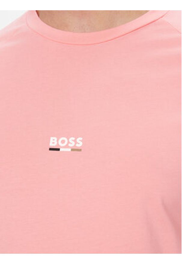BOSS T-Shirt 50517970 Różowy jasny Slim Fit. Kolor: różowy. Materiał: bawełna