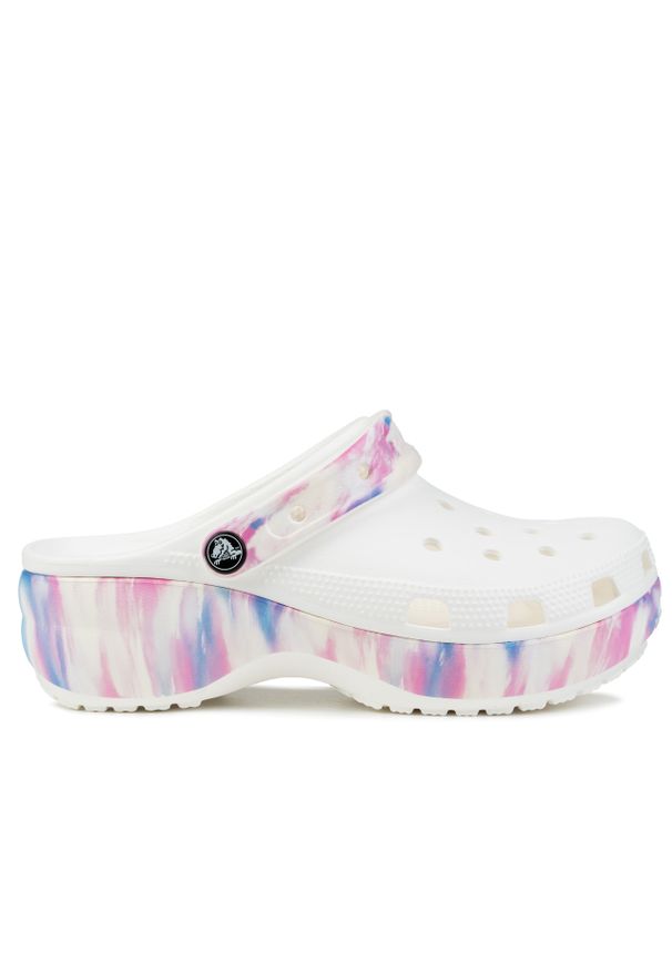 Klapki damskie do chodzenia Crocs CLASSIC PLATFORM DREAM. Kolor: biały, wielokolorowy, różowy, niebieski. Obcas: na platformie