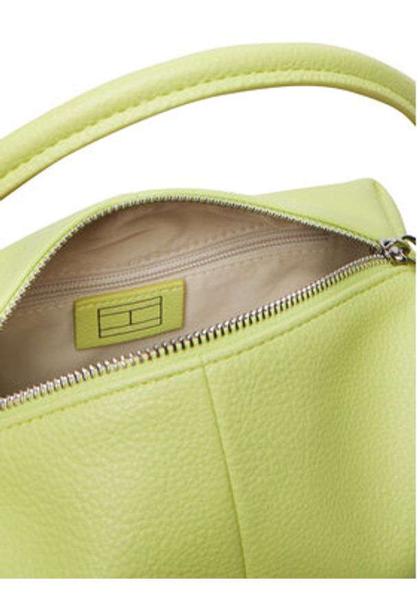 Tommy Jeans Torebka Metal Logo Crossbody Camera Bag AW0AW18470 Zielony. Kolor: zielony. Materiał: skórzane