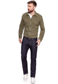 Wrangler - KURTKA JEANSOWA WRANGLER PLEATED JACKET FOREST RAIN W497W955A. Materiał: jeans #9