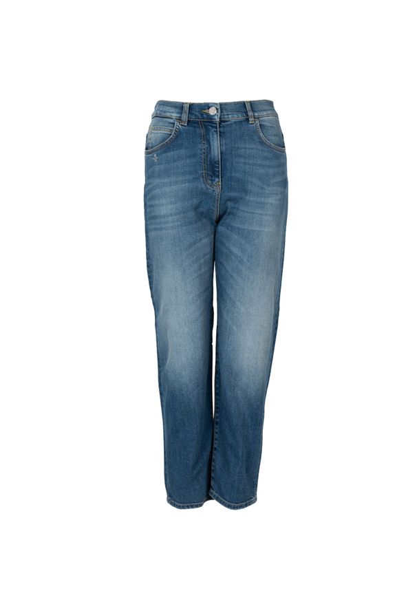 Pinko Spodnie "Vipera" | 1U127P A0DM | Kobieta | Niebieski. Okazja: na co dzień. Kolor: niebieski. Materiał: bawełna, elastan. Styl: vintage, klasyczny, casual