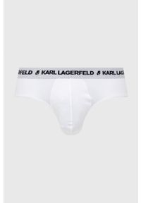 Karl Lagerfeld slipy (3-pack) męskie kolor biały. Kolor: biały. Materiał: bawełna
