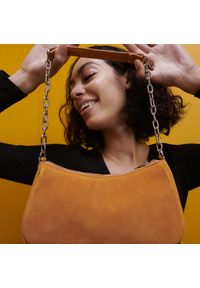 Reserved - Skórzana torba z łańcuchem - Pomarańczowy. Kolor: pomarańczowy. Materiał: skórzane #1