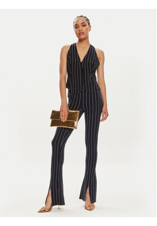 NORMA KAMALI Spodnie materiałowe KK1247PL016642 Granatowy Slim Fit. Kolor: niebieski. Materiał: syntetyk