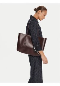 Calvin Klein Torebka Emblem Aop Tote W/ Pouch LV04F3266G Bordowy. Kolor: czerwony. Materiał: skórzane #1