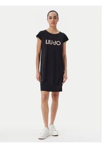 Liu Jo Beachwear Sukienka codzienna VA5194 JS003 Czarny Regular Fit. Okazja: na co dzień. Kolor: czarny. Materiał: bawełna. Typ sukienki: proste. Styl: casual #4
