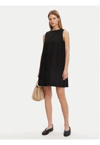 Weekend Max Mara Sukienka codzienna Racer 2515221102 Czarny Regular Fit. Okazja: na co dzień. Kolor: czarny. Materiał: bawełna. Typ sukienki: proste. Styl: casual