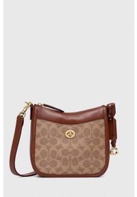 Coach torebka Chaise Crossbody 19 kolor brązowy. Kolor: brązowy. Dodatki: z breloczkiem #1