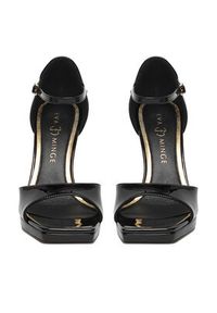 Eva Minge Sandały EO-VIOLET-LT2521-3-1 Czarny. Kolor: czarny. Materiał: skóra, lakier #8