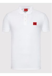 Hugo Polo Dereso222 50466202 Biały Slim Fit. Typ kołnierza: polo. Kolor: biały. Materiał: bawełna