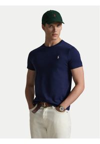 Polo Ralph Lauren T-Shirt 710671438525 Granatowy Slim Fit. Typ kołnierza: polo. Kolor: niebieski. Materiał: bawełna #1