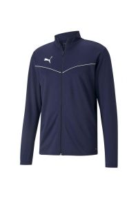 Puma - Męska Poliestrowa Kurtka Treningowa TeamRISE. Kolor: niebieski. Materiał: poliester