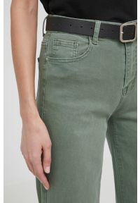 Answear Lab jeansy damskie kolor zielony medium waist. Kolor: zielony. Styl: wakacyjny
