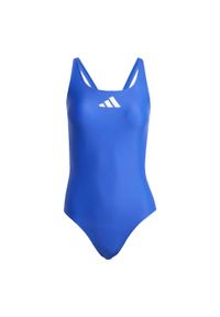 Adidas - 3 Bar Logo Swimsuit. Kolor: biały, niebieski, wielokolorowy