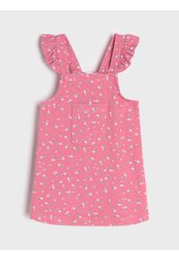 Sinsay - Sukienka w kwiaty - różowy. Kolor: różowy. Wzór: kwiaty #1