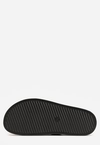 Born2be - Czarne Klapki z Ozdobną Klamrą i Paskiem Kaidine. Okazja: na co dzień. Kolor: czarny. Materiał: jeans. Sezon: lato. Styl: casual, klasyczny #2