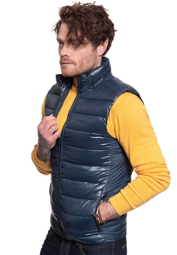 Wrangler - WRANGLER PUFFER VEST NAVY W4A3XT114 112129072. Materiał: puch