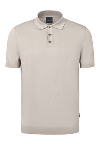 Bugatti Polo 7100-75522C Beżowy Regular Fit. Typ kołnierza: polo. Kolor: beżowy. Materiał: bawełna #3