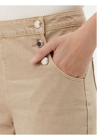 Morgan Spodnie materiałowe 251-PICHAK Beżowy Wide Leg. Kolor: beżowy. Materiał: bawełna #4