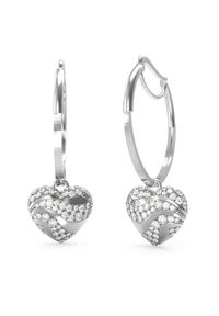 Guess Kolczyki JUBE04 505JW Srebrny. Materiał: metalowe. Kolor: srebrny