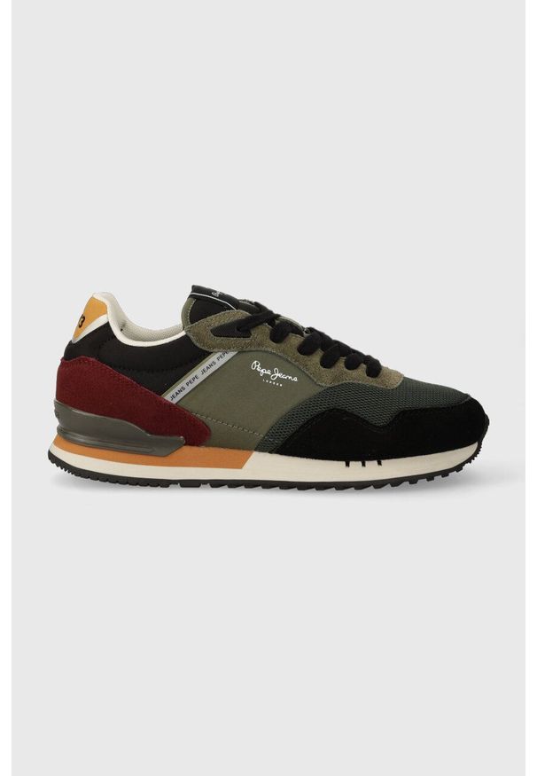 Pepe Jeans sneakersy LONDON FOREST M kolor zielony PMS30992. Nosek buta: okrągły. Kolor: zielony. Materiał: guma