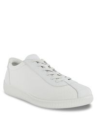 ecco - ECCO Sneakersy Soft Zero M 53775452292 Biały. Kolor: biały. Materiał: skóra