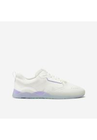 Decathlon - Buty na deskorolkę Crush900 Joseph Garbaccio Pro biało-fioletowe. Kolor: fioletowy, biały, wielokolorowy. Materiał: kauczuk. Szerokość cholewki: normalna. Sport: skateboard