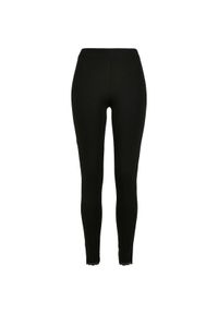 Legginsy damskie Urban Classics lace hem. Kolor: czarny. Materiał: koronka #1