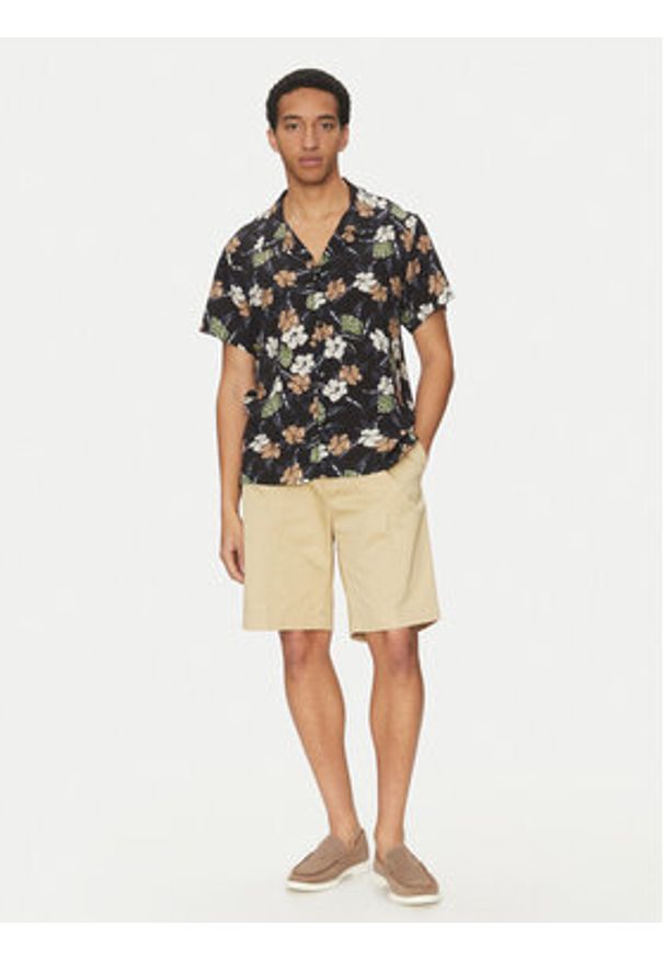BOSS Koszula Beach 50535793 Czarny Regular Fit. Kolor: czarny. Materiał: wiskoza