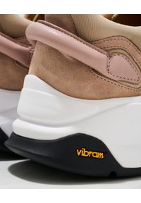 BUSCEMI - Skórzane sneakersy Veloce. Nosek buta: okrągły. Kolor: beżowy. Materiał: skóra #8