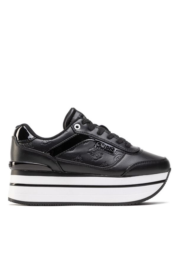 Guess Sneakersy Hansin FL5HNS PEL12 Czarny. Kolor: czarny. Materiał: skóra