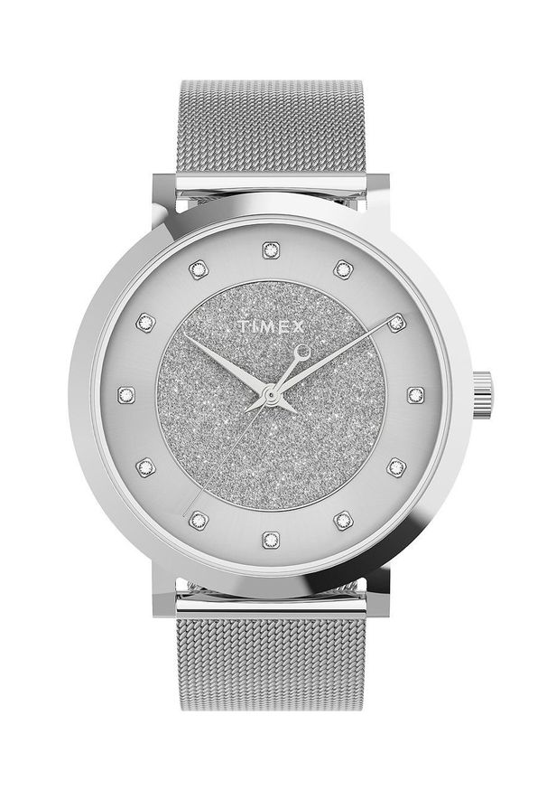 Timex zegarek TW2U67000 Celestial Opulence. Kolor: srebrny. Materiał: materiał