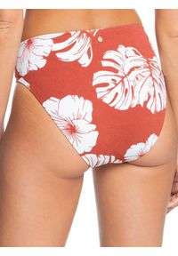 Dół od bikini damski Roxy Garden Trip. Kolor: brązowy. Materiał: elastan, poliamid