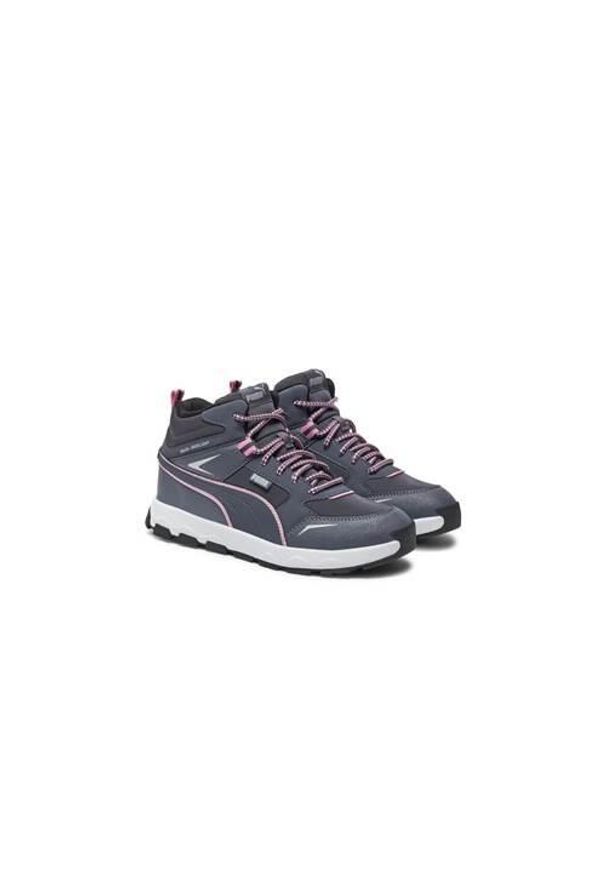 Buty do chodzenia dla dzieci Puma Evolve Trail Jr. Zapięcie: sznurówki. Kolor: niebieski. Materiał: guma, materiał, tkanina, syntetyk. Szerokość cholewki: normalna. Sport: turystyka piesza