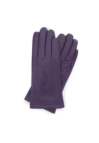 Wittchen - Damskie rękawiczki z perforowanej skóry fioletowe. Kolor: fioletowy. Materiał: skóra. Wzór: jednolity, aplikacja. Styl: casual, elegancki, sportowy #1
