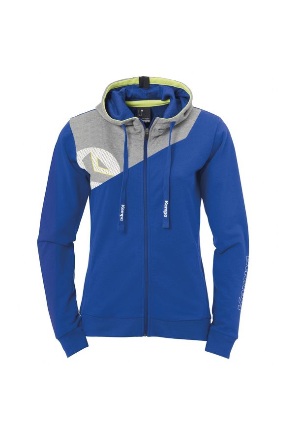 KEMPA - Damska kurtka z kapturem Kempa Core 2.0. Typ kołnierza: kaptur. Kolor: wielokolorowy, niebieski, szary. Sport: fitness, piłka ręczna