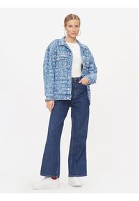 Tommy Jeans Kurtka jeansowa Daisy DW0DW16061 Niebieski Oversize. Kolor: niebieski. Materiał: bawełna