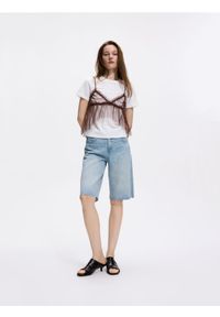 Reserved - T-shirt z topem - biały. Kolor: biały. Materiał: bawełna #1