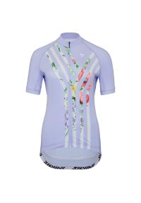 Silvini - Koszulka rowerowa (z krótkim rękawem) damska SILVINI Women Jersey CALNIA. Kolor: fioletowy, biały, wielokolorowy. Materiał: jersey. Długość rękawa: krótki rękaw. Długość: krótkie