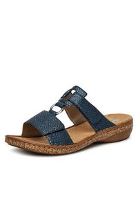 Rieker Klapki 628P9-14 Granatowy. Kolor: niebieski. Materiał: syntetyk, materiał #7