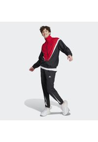 Adidas - Sportswear Woven Non-Hooded Track Suit. Kolor: czerwony, wielokolorowy, czarny. Materiał: dresówka, materiał. Sport: fitness