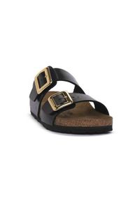 Klapki damskie Birkenstock Sydney. Kolor: czarny. Materiał: materiał, syntetyk