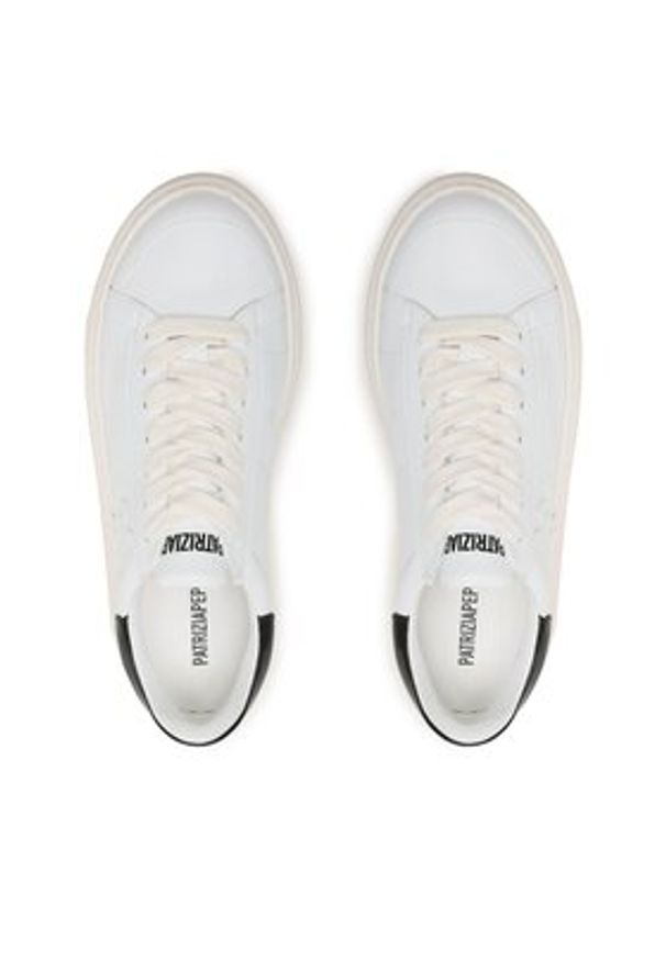 Patrizia Pepe Sneakersy 8Z0080/E028-X2RQ Biały. Kolor: biały. Materiał: skóra