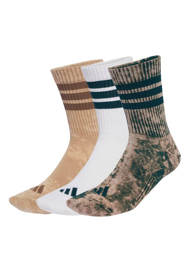 Adidas - Skarpety Stonewash Crew 3 Pairs. Kolor: biały, beżowy, wielokolorowy, zielony. Materiał: materiał. Sport: fitness