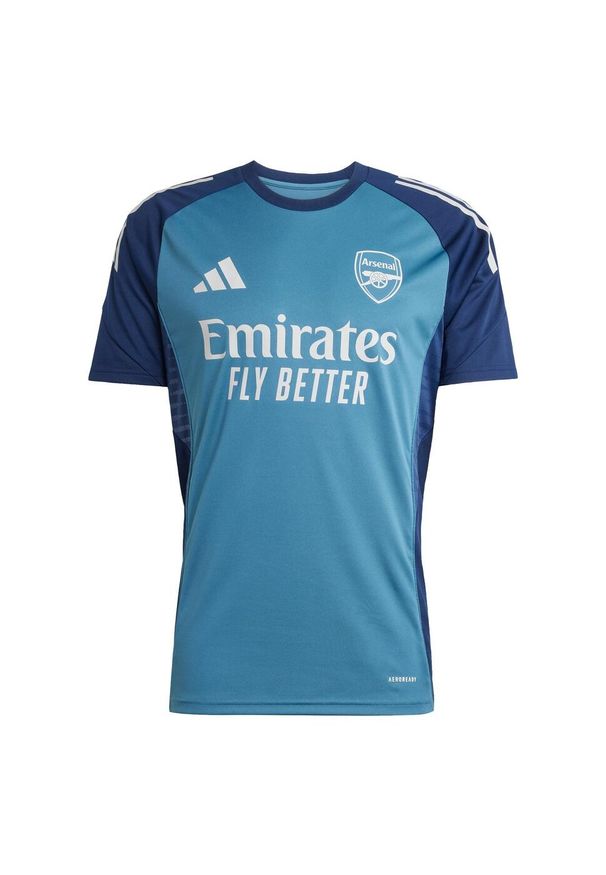 Adidas - Koszulka treningowa Arsenal Tiro 25. Kolor: niebieski. Materiał: dzianina. Sport: piłka nożna