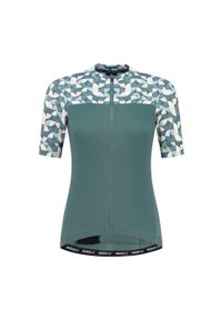 ROGELLI - Koszulka rowerowa damska Rogelli Essential Graphic. Kolor: żółty, zielony, wielokolorowy. Materiał: materiał. Sport: kolarstwo #2