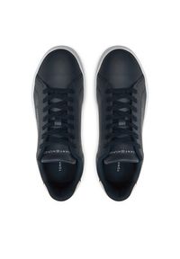 TOMMY HILFIGER - Tommy Hilfiger Sneakersy Th Court Lth Detail Ess FM0FM05367 Granatowy. Kolor: niebieski. Materiał: skóra