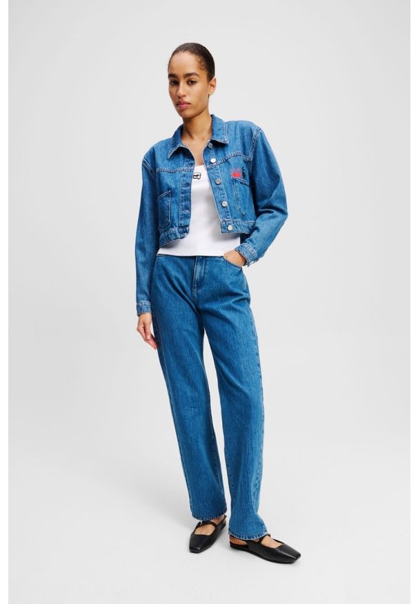 Karl Lagerfeld - KARL LAGERFELD Biały damski top Ikon Patch Tank Top, Rozmiar XL. Kolor: biały